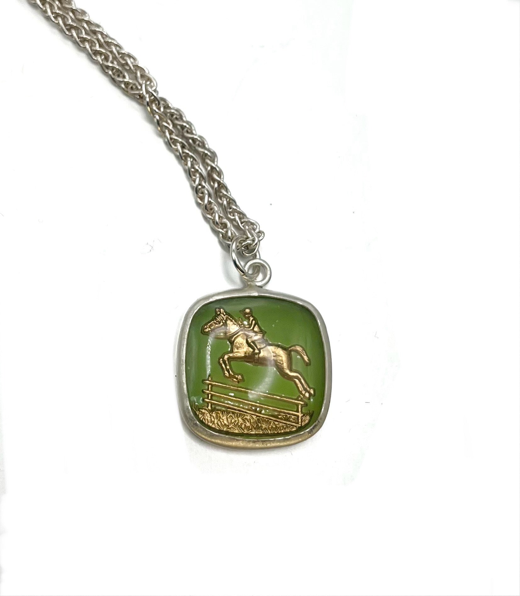 Fox Hunter Intaglio Pendant