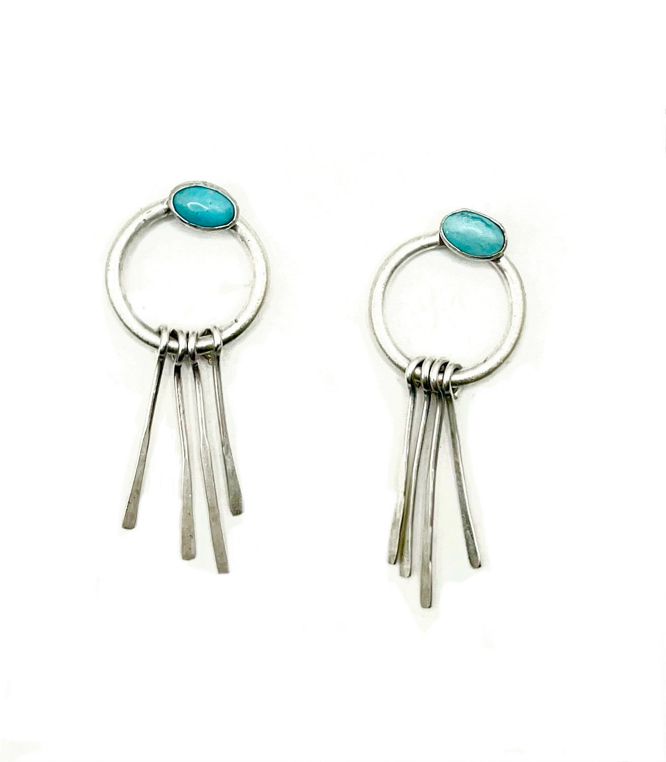Fringe Sterling Turquoise Earrings