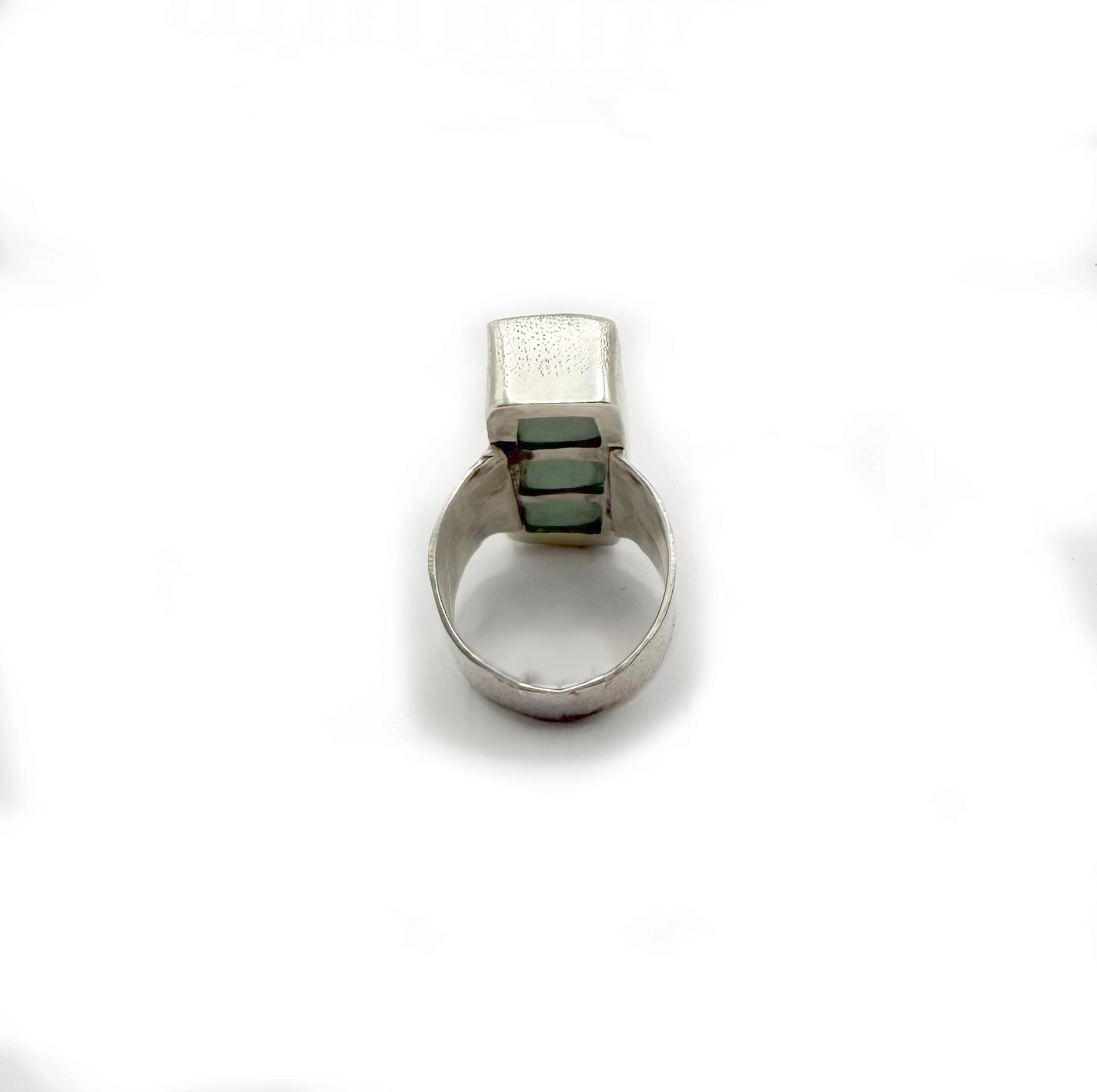 Bold Sterling Silver Signet Ring Featuring Rough Chalcedony – One-of-a-Kind Design IV