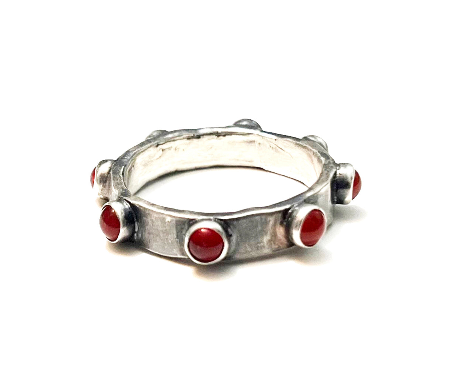 Handcrafted Carnelian Sterling Silver Ring – Unique Size 10.5 Statement Jewelry