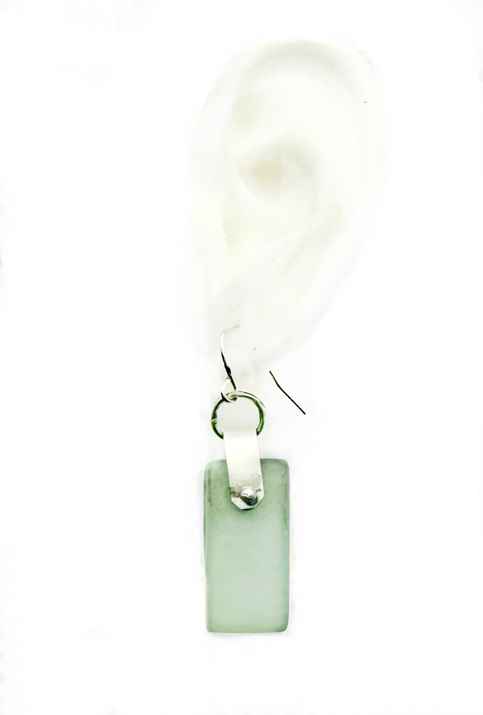 Rough-Cut Chalcedony Earrings with Kinetic Sterling Silver Dangles