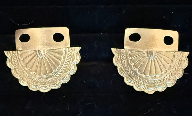 White or Yellow Brass Boot Conchas – Lace-In Western Accents