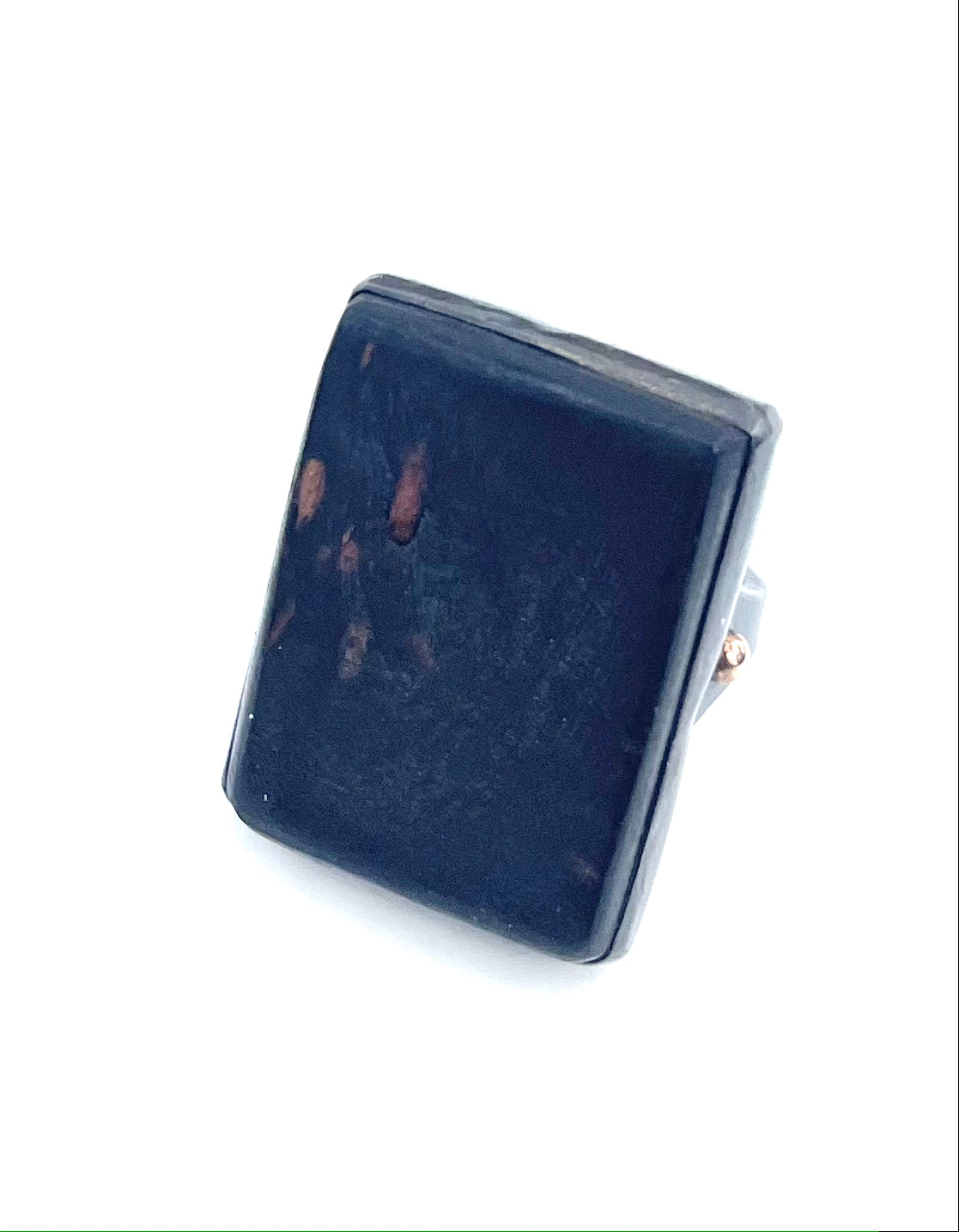 Ebony and Oxidized Sterling Silver with 14K Gold Signet Ring – Timeless Modern-Classic Jewelry
