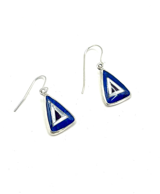 Inlay Earrings: Triangles