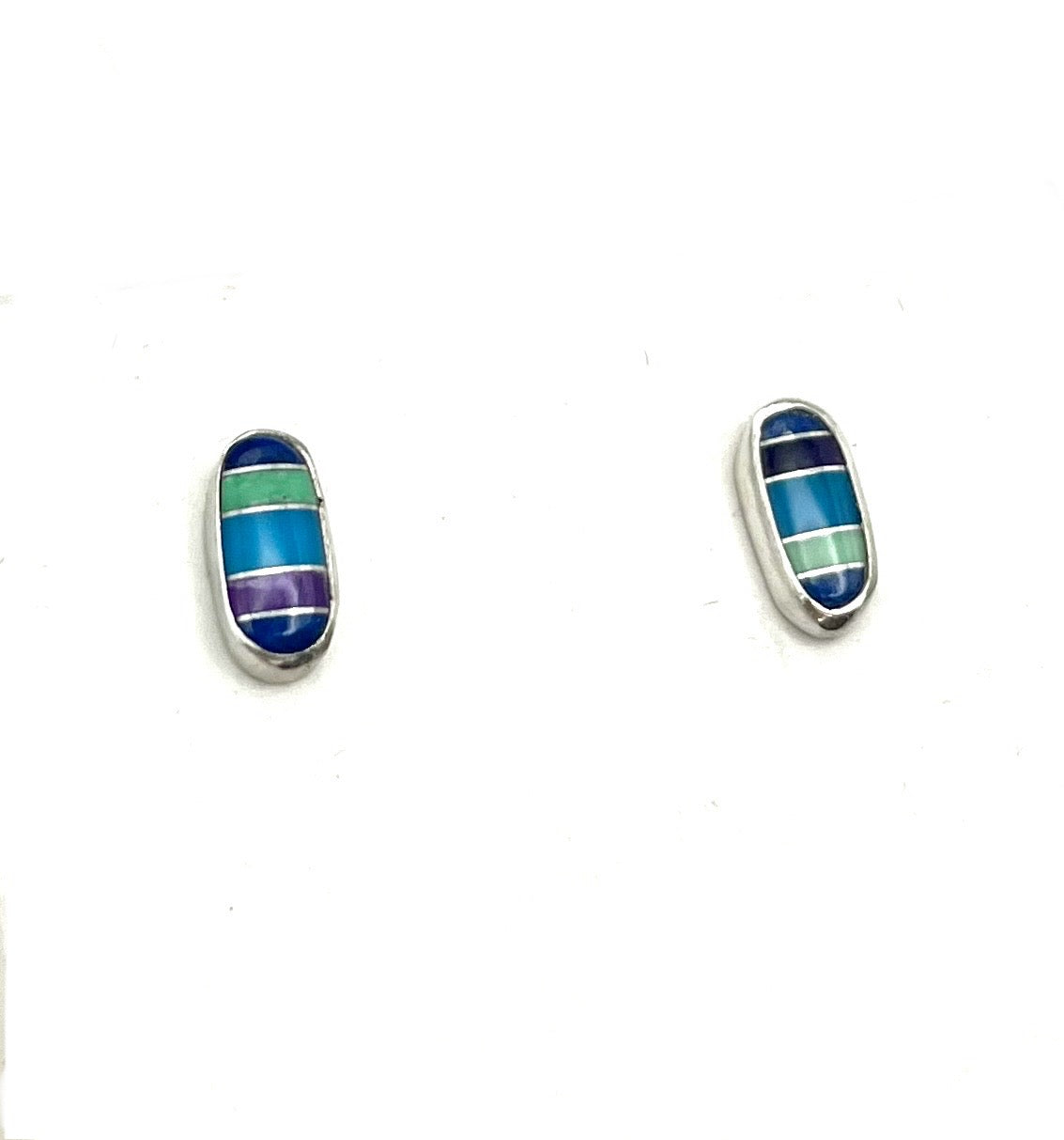 Inlay Earrings: Oval Studs