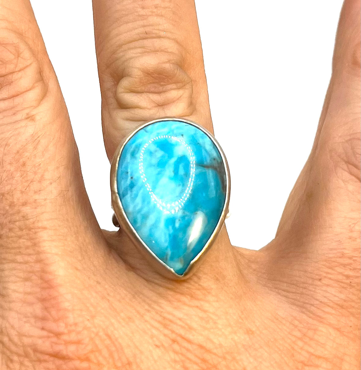 Kingman Turquoise Double Band Ring – Handcrafted Sterling Silver Southwest Jewelry