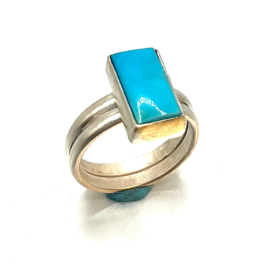 Rect. Kingman Turq Double Band
