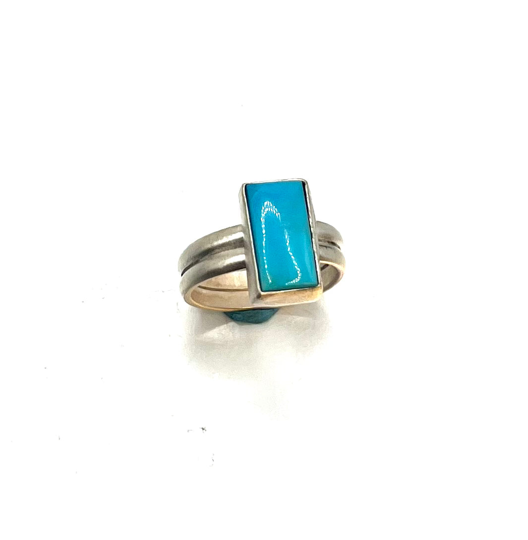 Rect. Kingman Turq Double Band