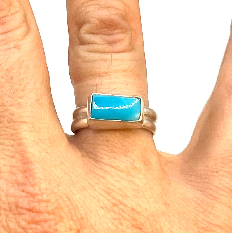 Rect. Kingman Turquoise Double Band 2
