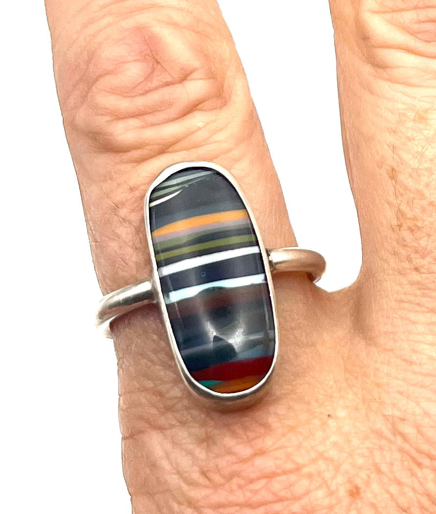 Surfite Sterling Silver Ring – Handmade Eco-Friendly Jewelry from Repurposed Surfboard Resin