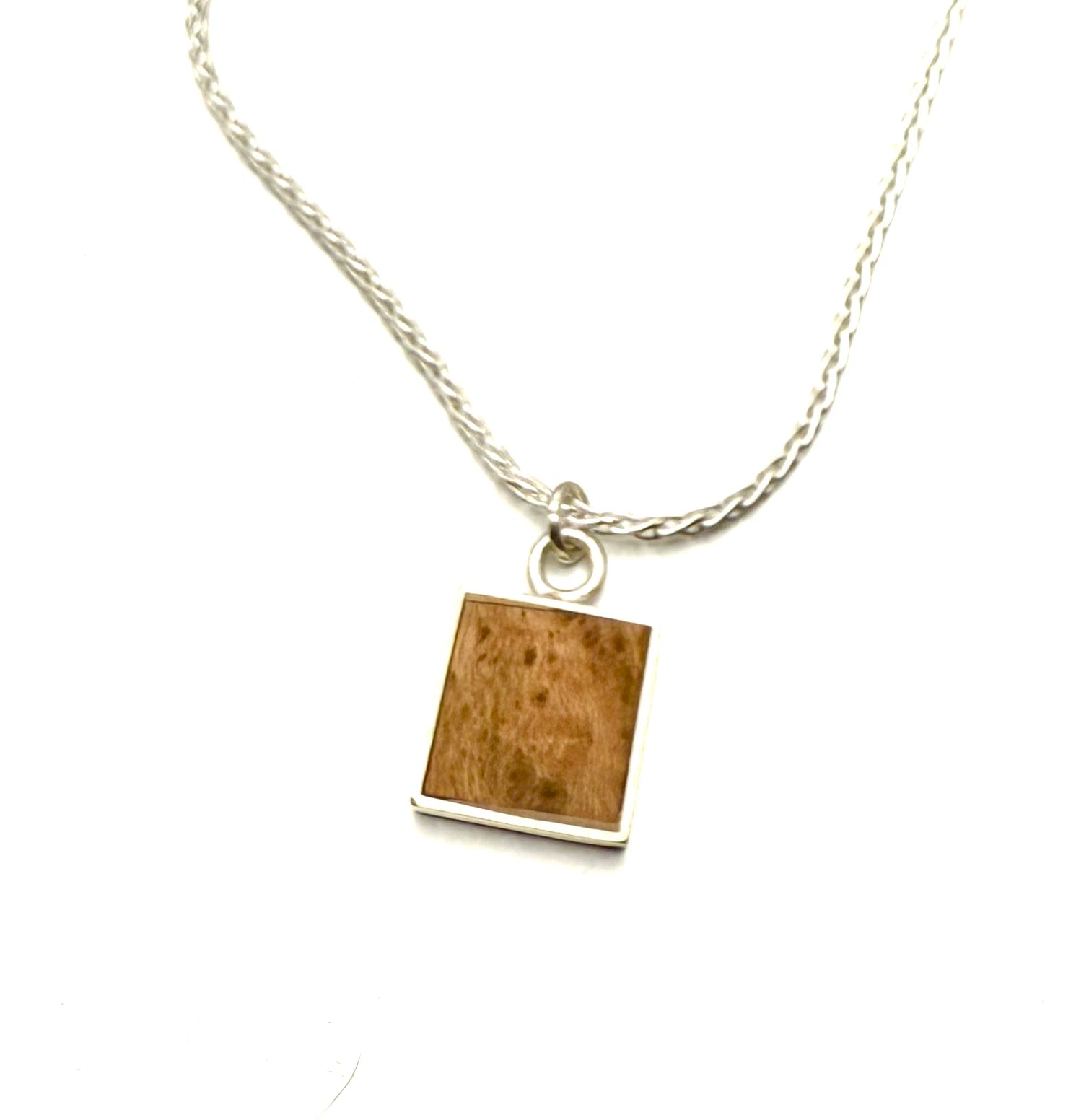 Cherry square pendant, small (6mm)