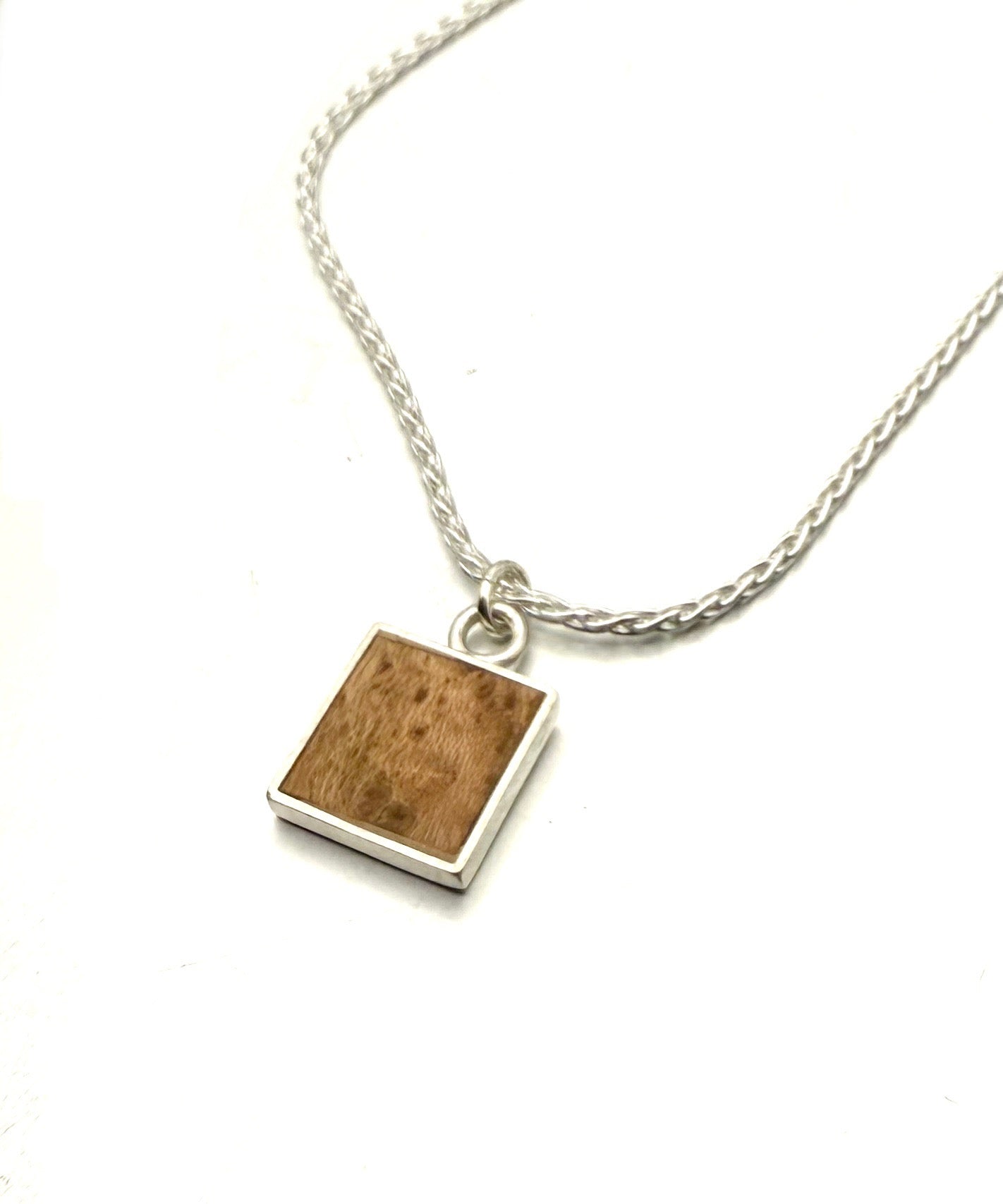 Cherry square pendant, small (6mm)