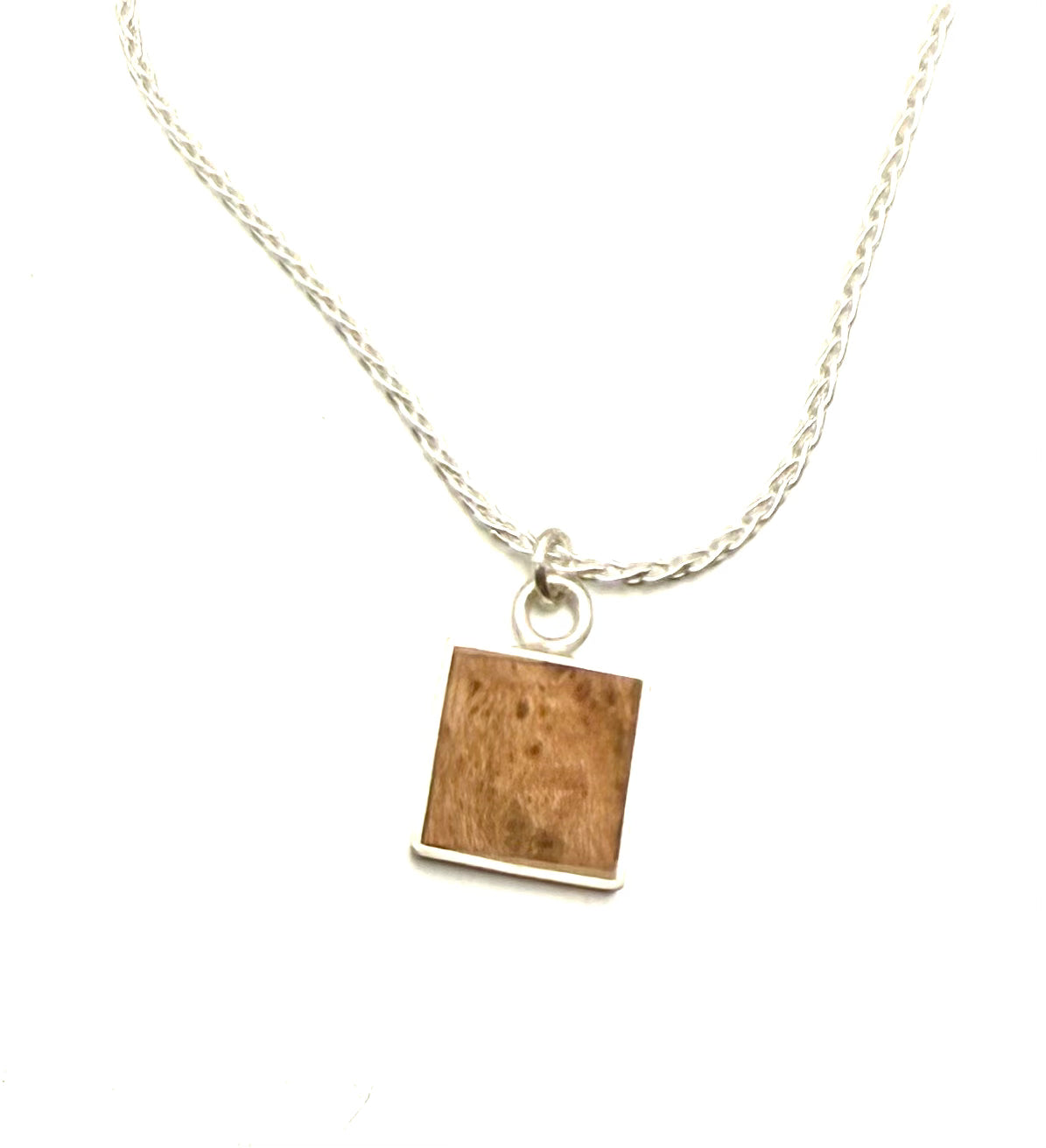 Cherry square pendant , large 16mm