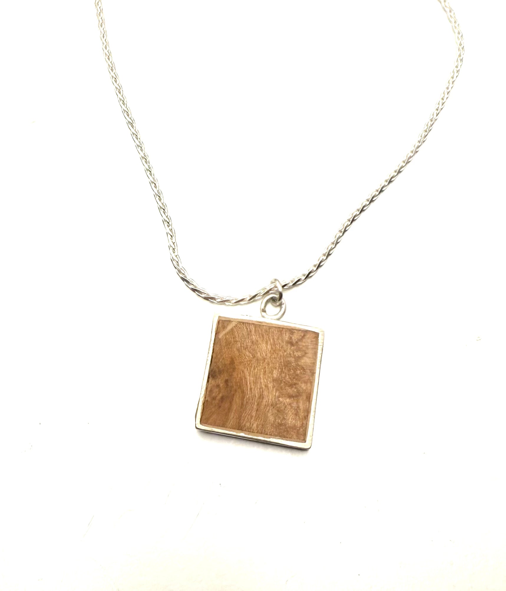 Cherry square pendant , large 16mm