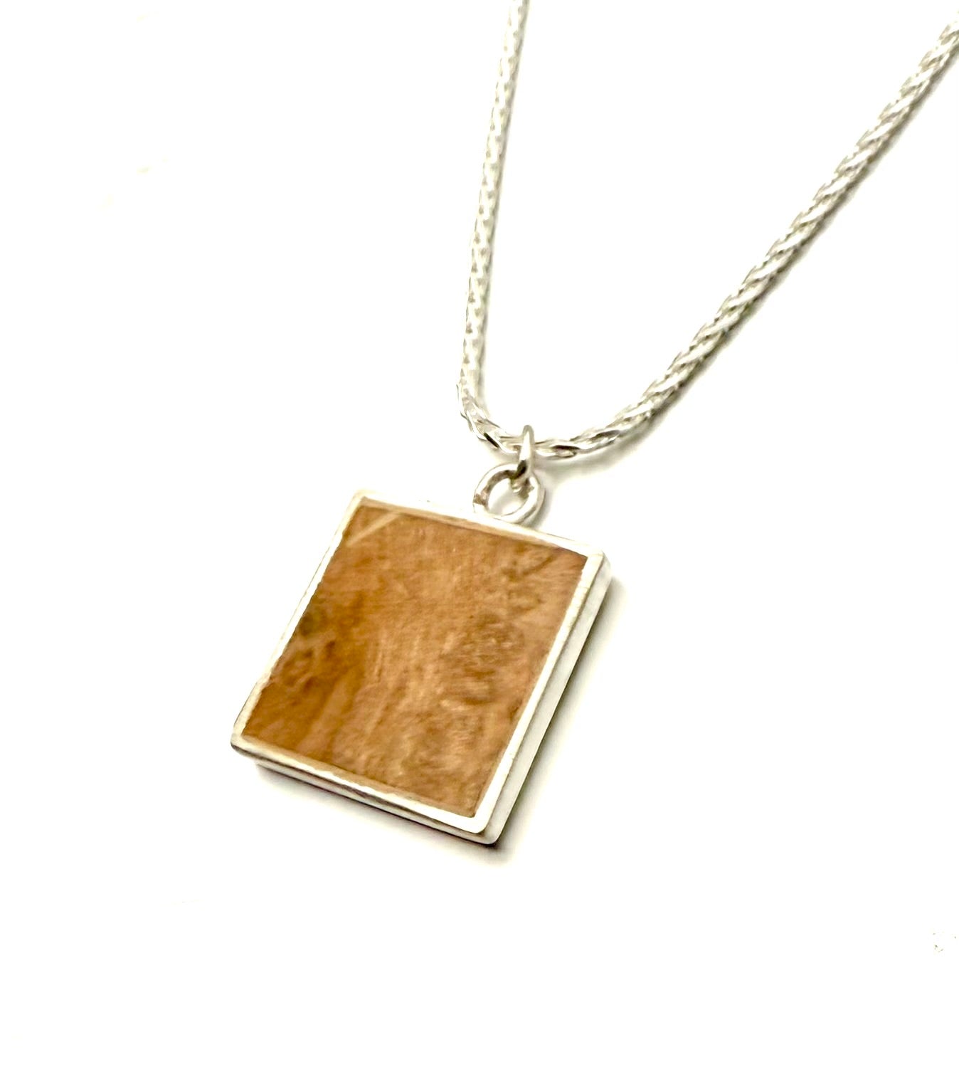 Cherry square pendant , large 16mm