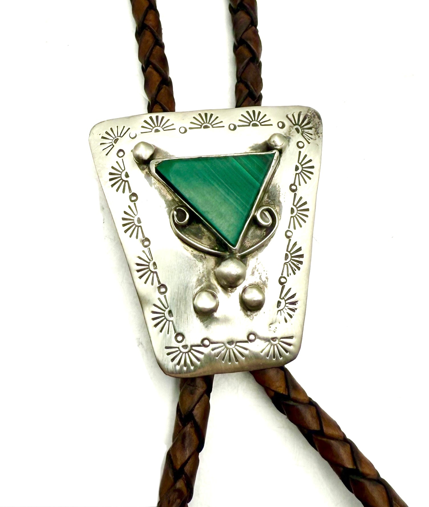 Sterling SW Malachite Bolo