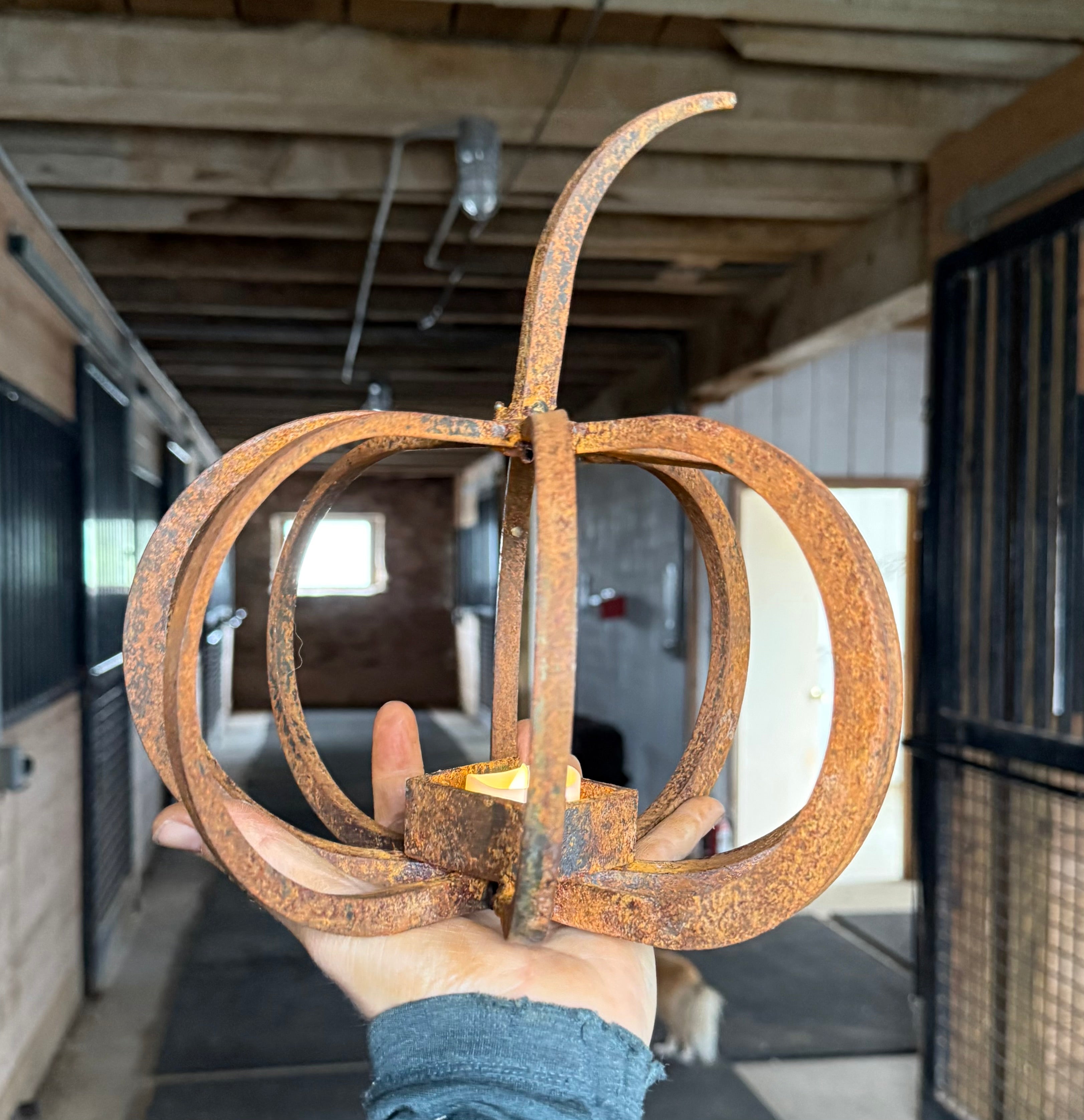 Steel Pumpkin Lantern