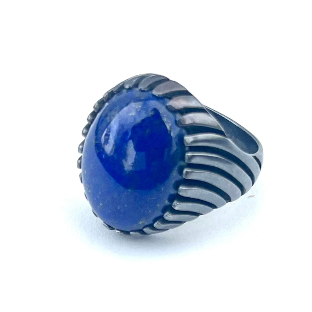 Sterling Silver Ring with Rare Lapis Lazuli Stone – Elegant Handmade Jewelry
