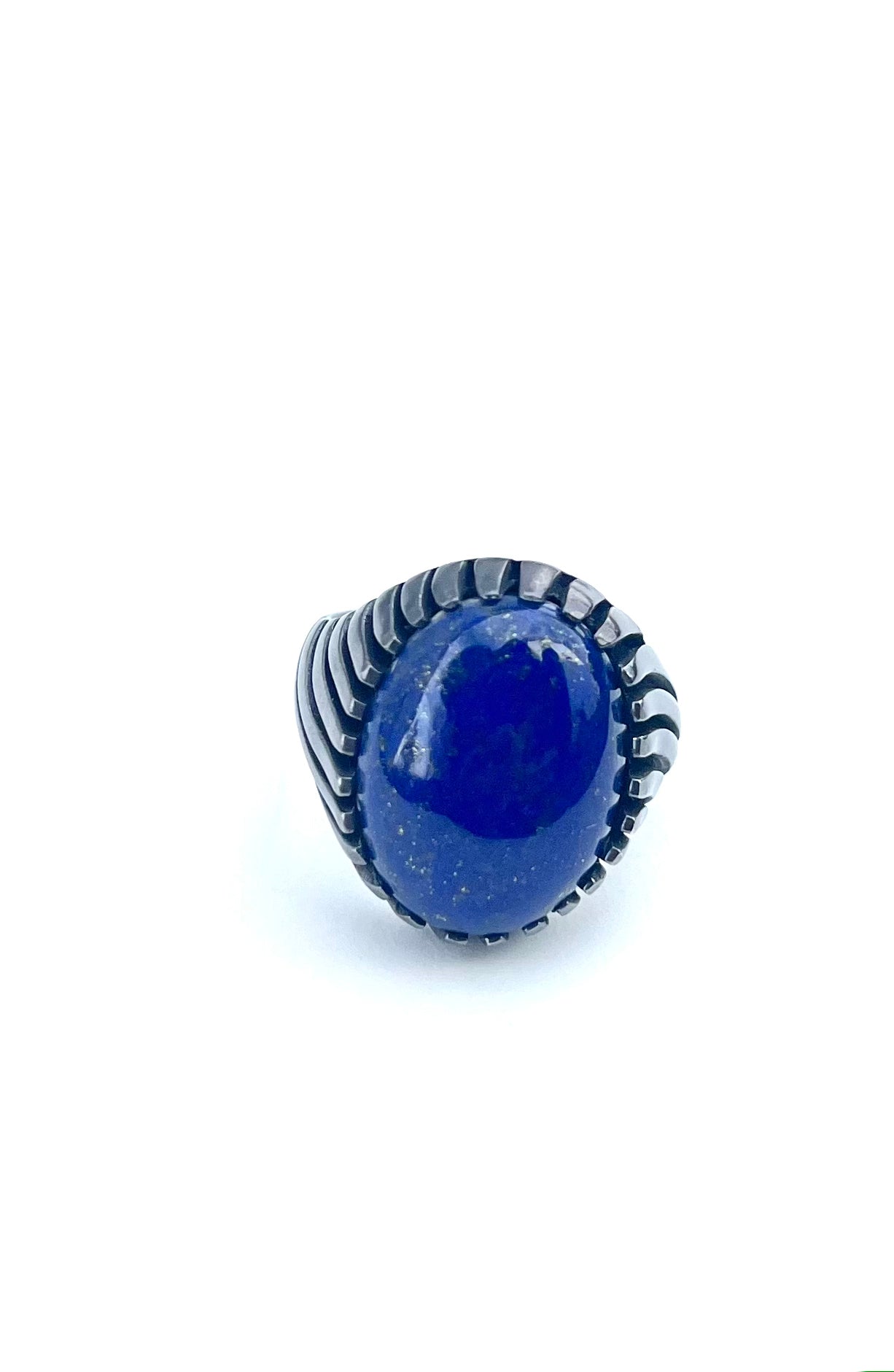 Sterling Silver Ring with Rare Lapis Lazuli Stone – Elegant Handmade Jewelry