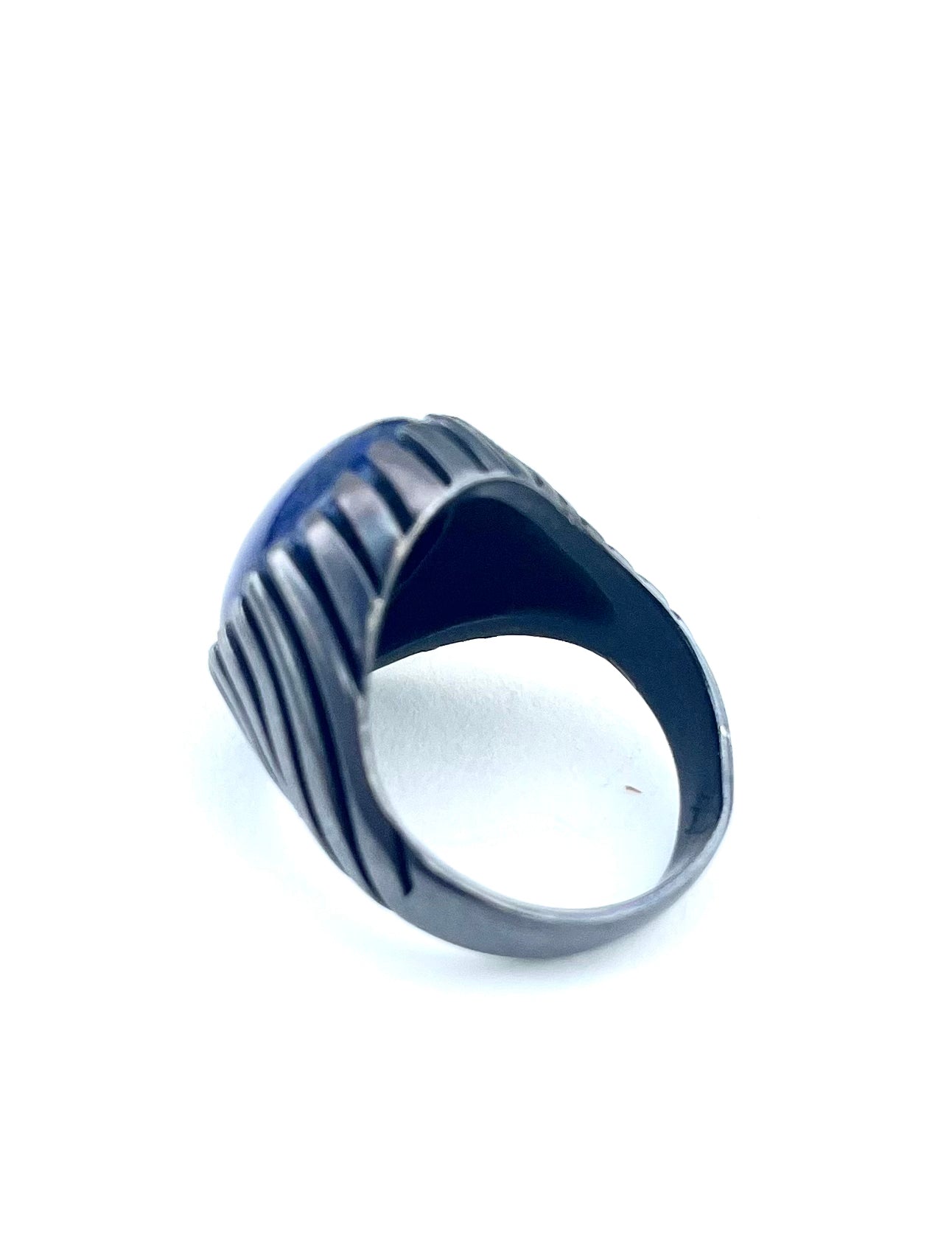 Sterling Silver Ring with Rare Lapis Lazuli Stone – Elegant Handmade Jewelry