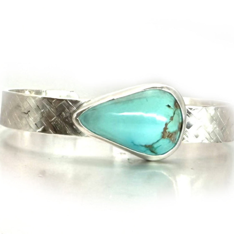Blue Royston Turquoise Sterling Silver Cuff – Handmade Southwest-Inspired Jewelry