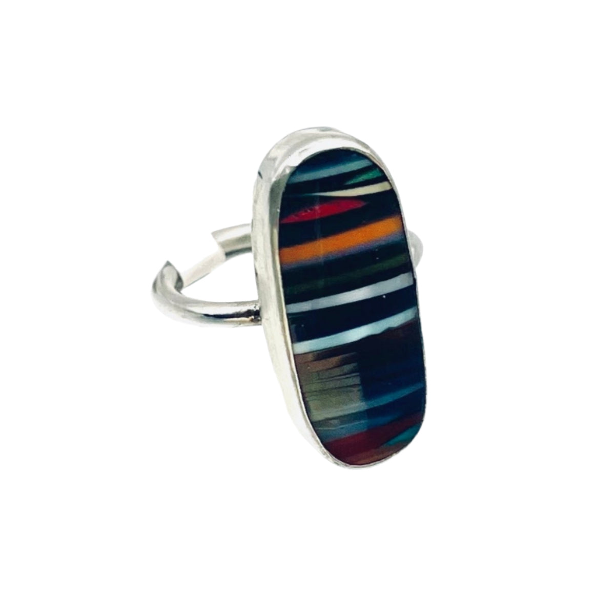 Surfite Ring in Sterling Silver – Eco-Friendly Beach-Inspired Jewelry, Size 7