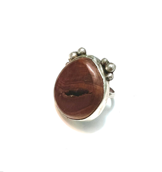 Cherry Wood Sterling Ring