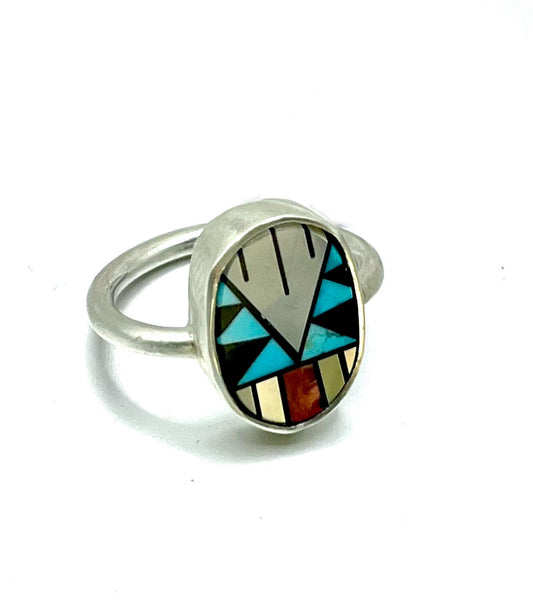 Zuni Design Inlay Ring