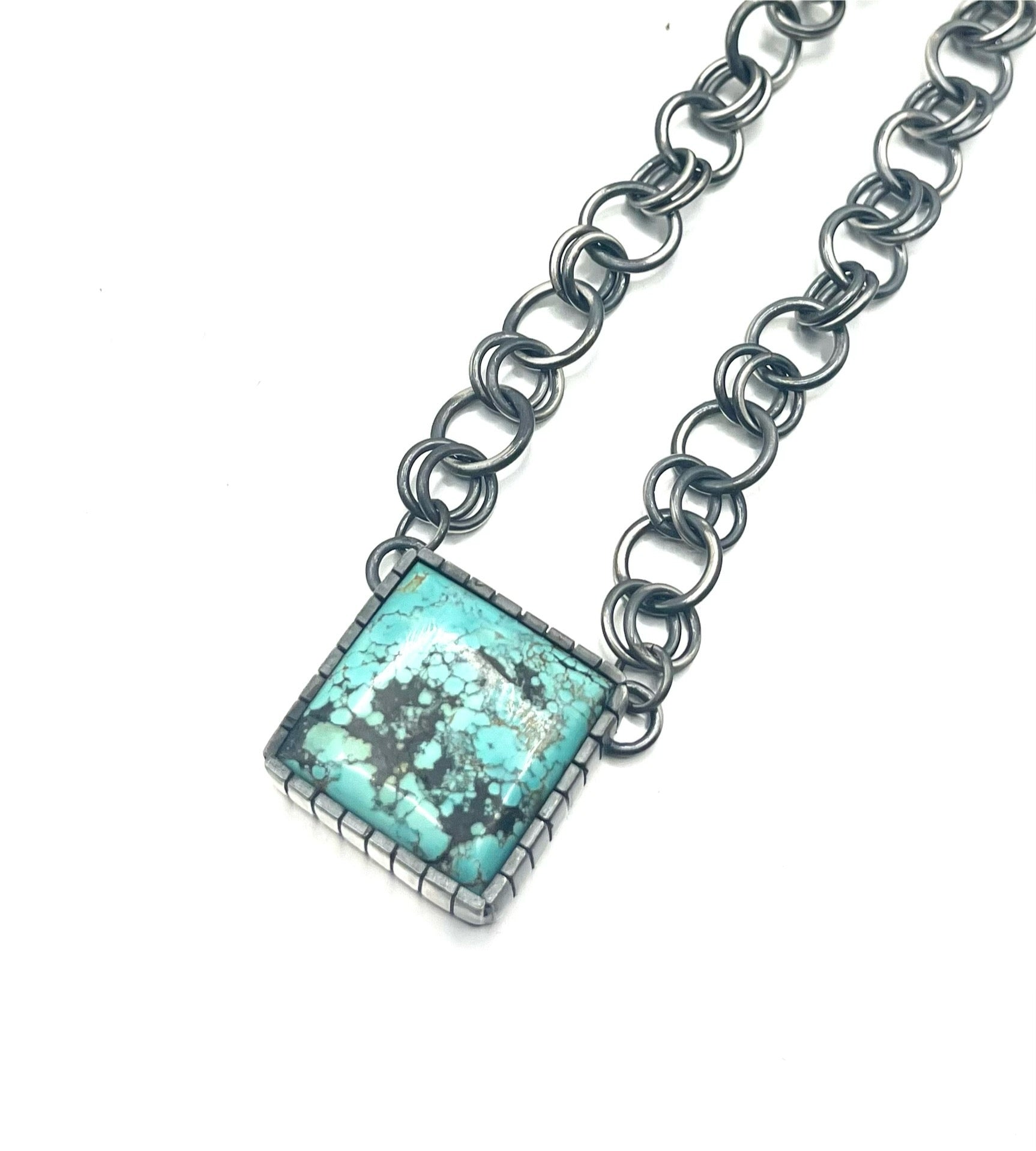 Quingu Turquoise Square Necklace