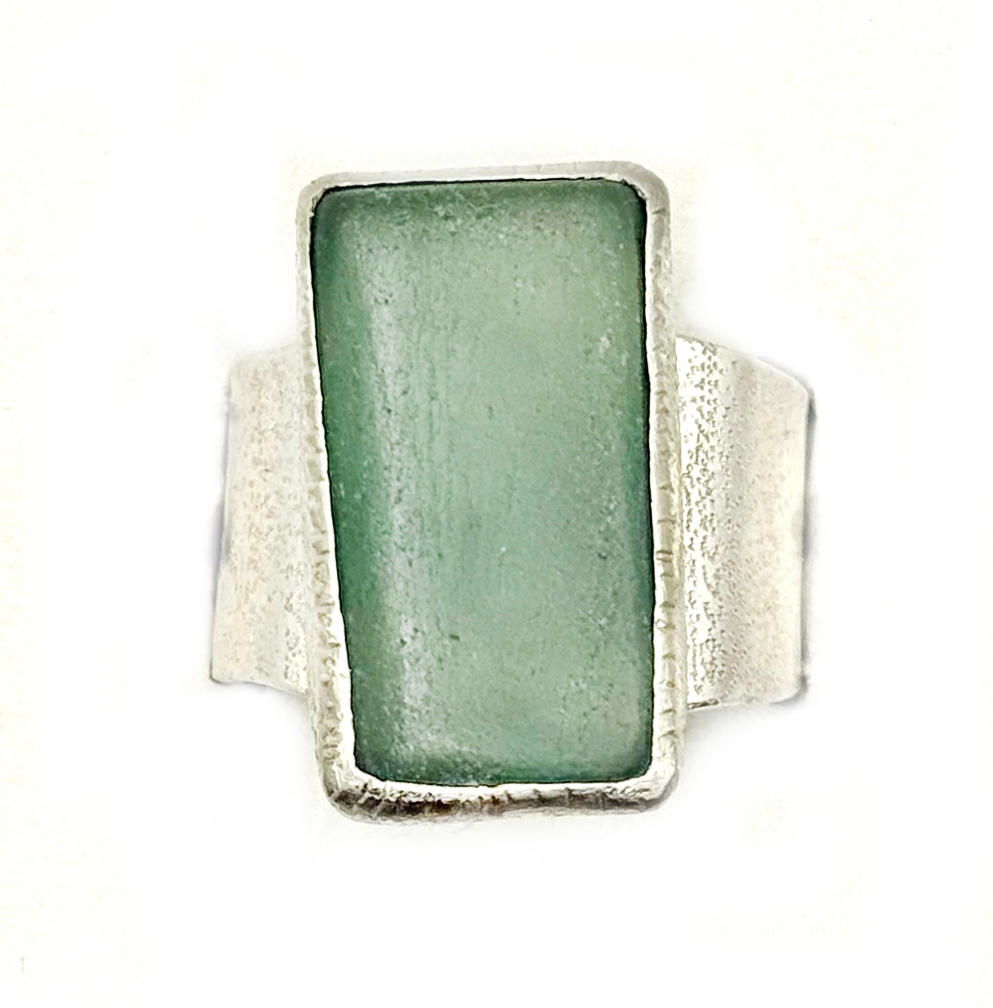 Bold Sterling Silver Signet Ring Featuring Rough Chalcedony – One-of-a-Kind Design II