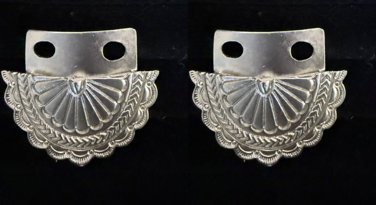 White or Yellow Brass Boot Conchas – Lace-In Western Accents