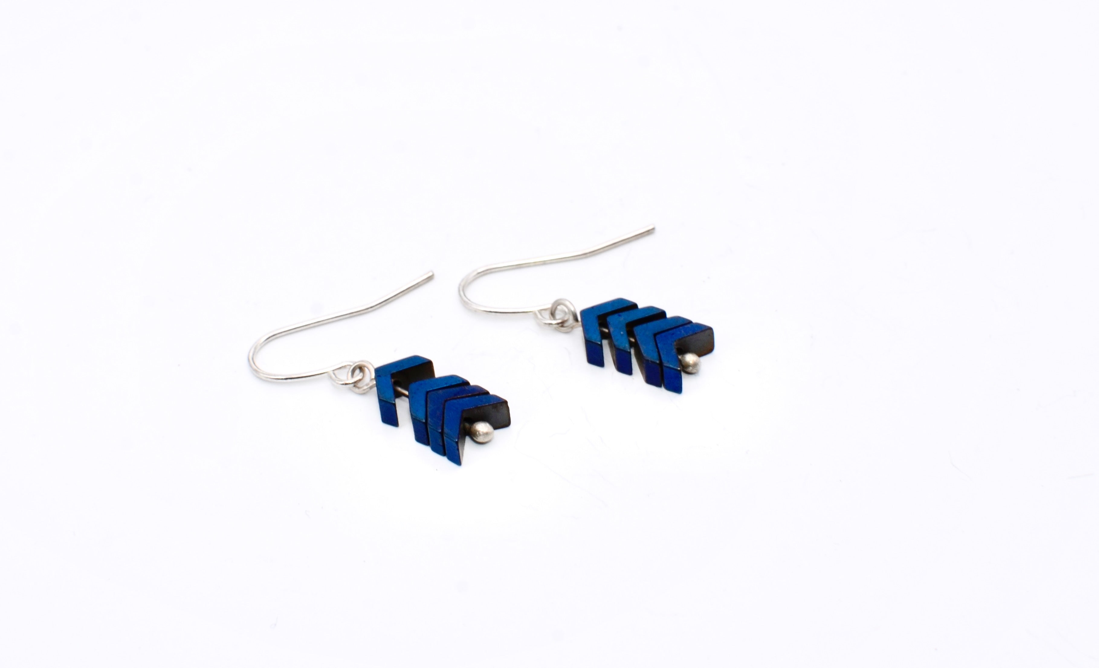 Chevron Iridized Earrings