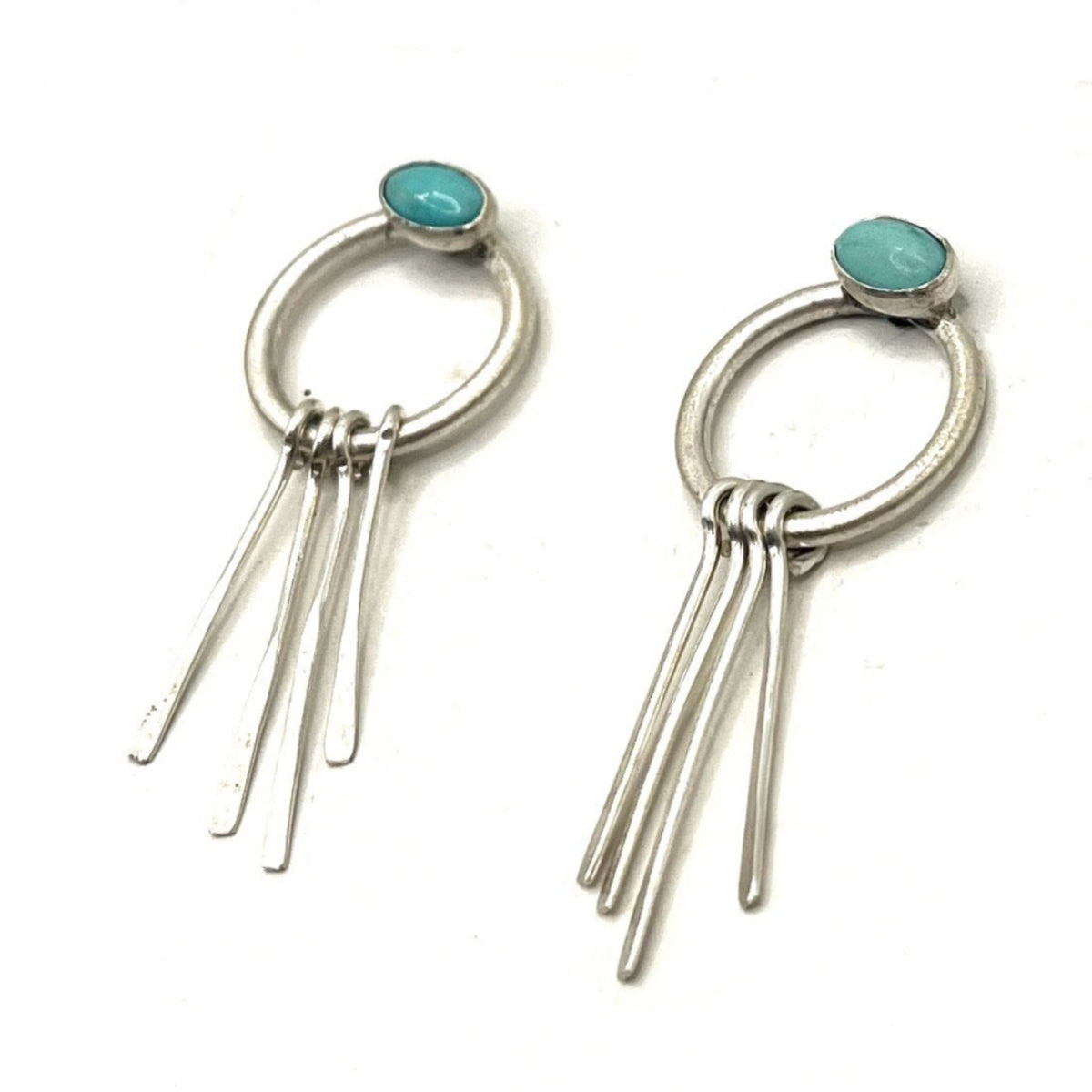 Fringe Sterling Turquoise Earrings