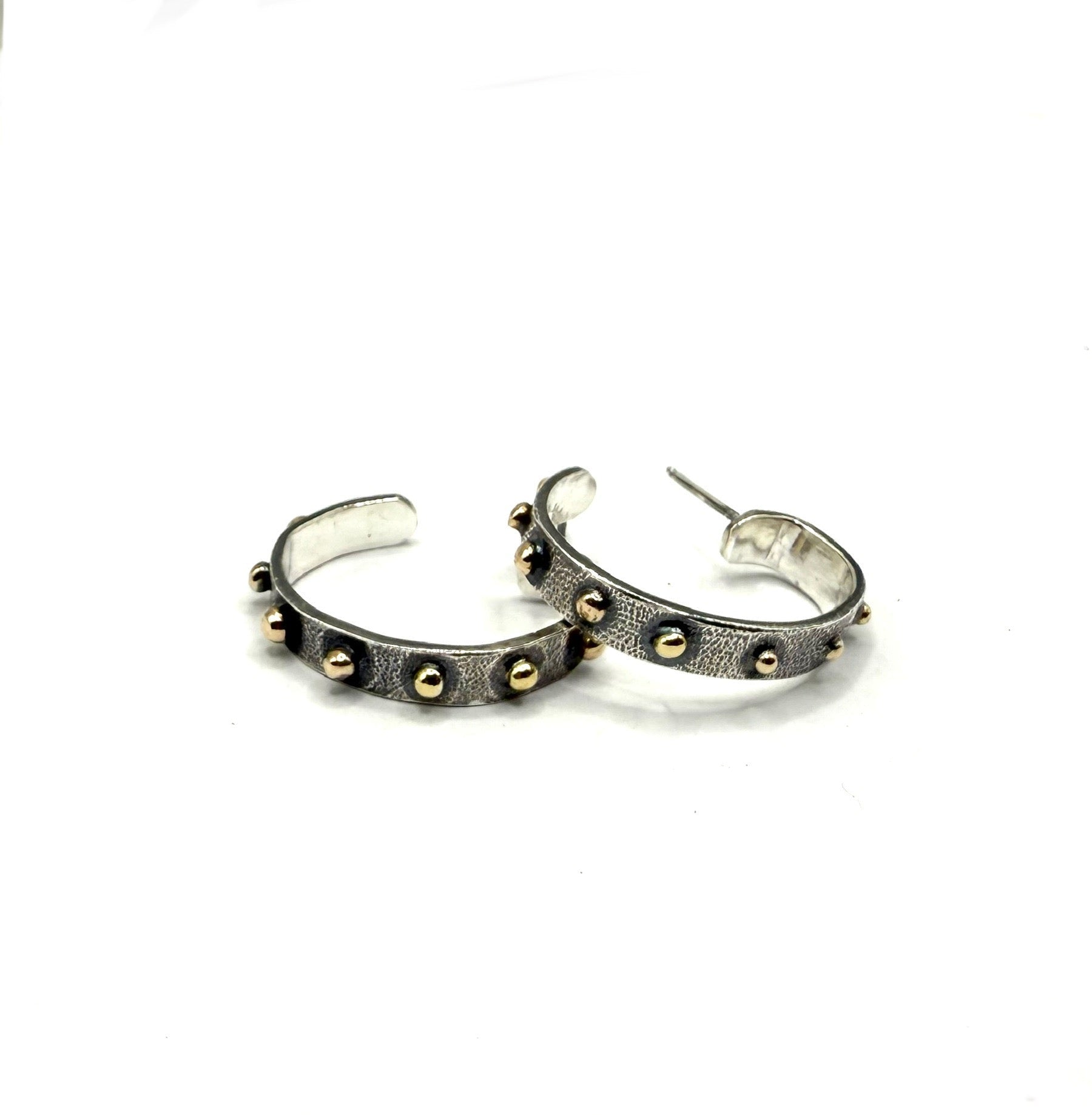 Gold Granule Hoops