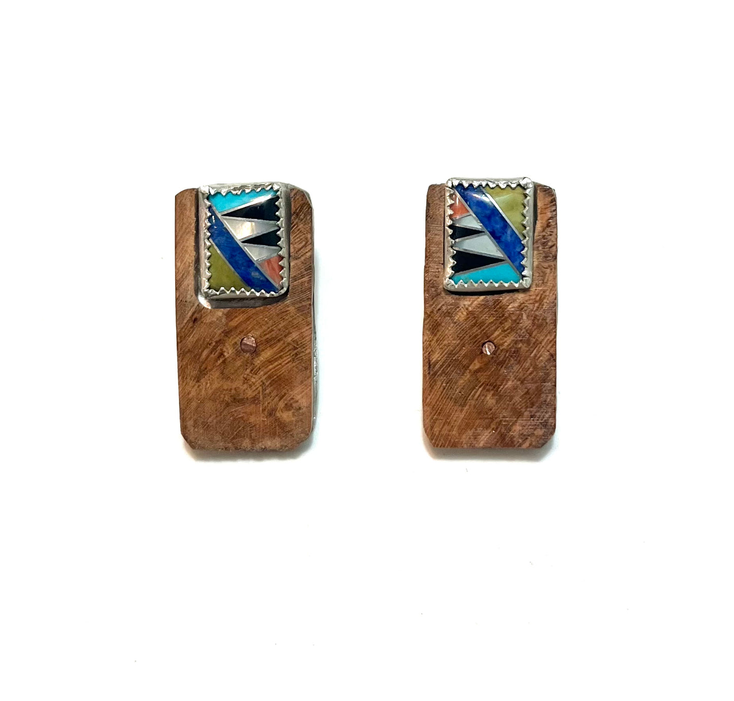 Inlay Stone Earrings with Cherry