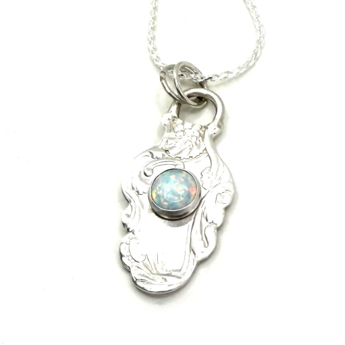 Venus Spoon Pendant with Opal: Juarez Spoon