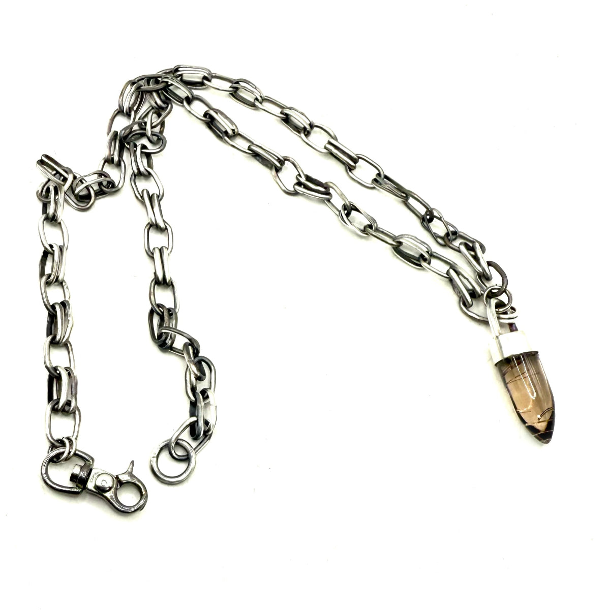 Rutilated Quartz Bullet Necklace