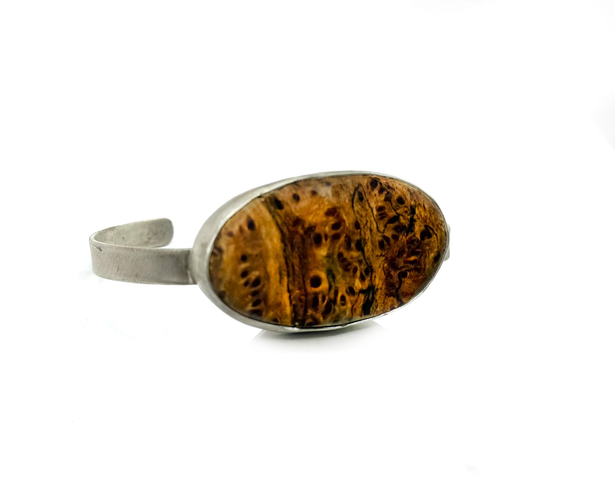 Siberian Elm Sterling Cuff_ textured
