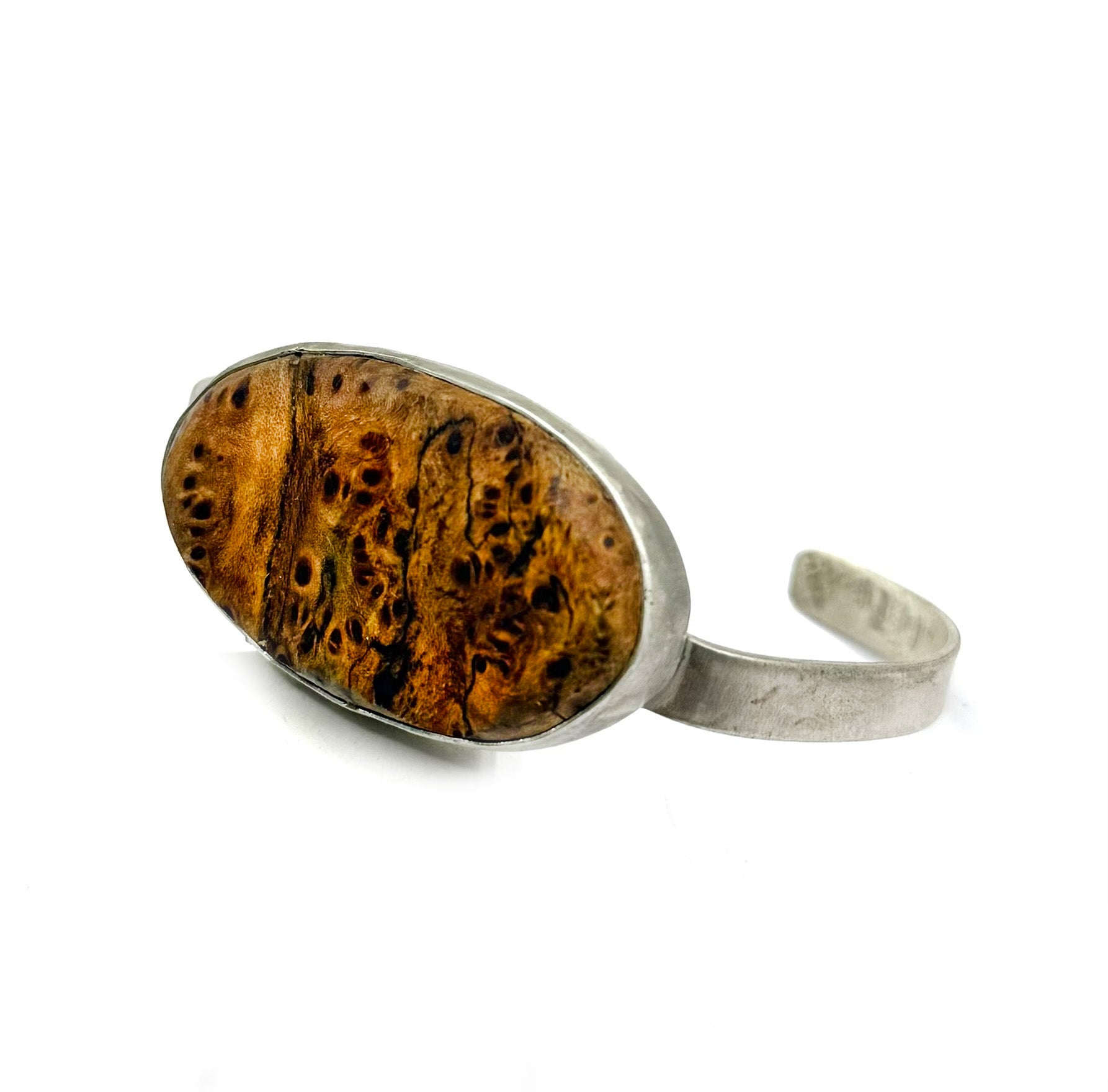 Siberian Elm Sterling Cuff_ textured