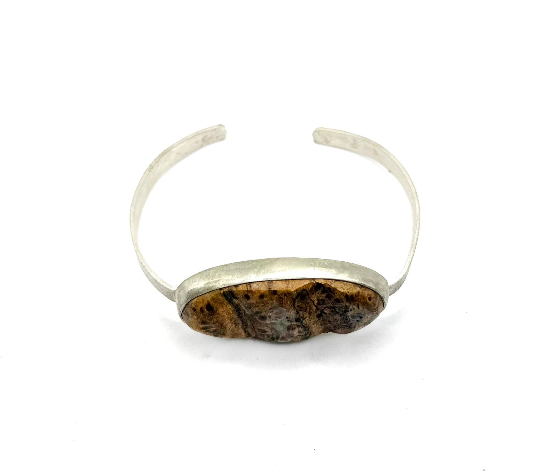 Siberian Elm Sterling Cuff_ textured