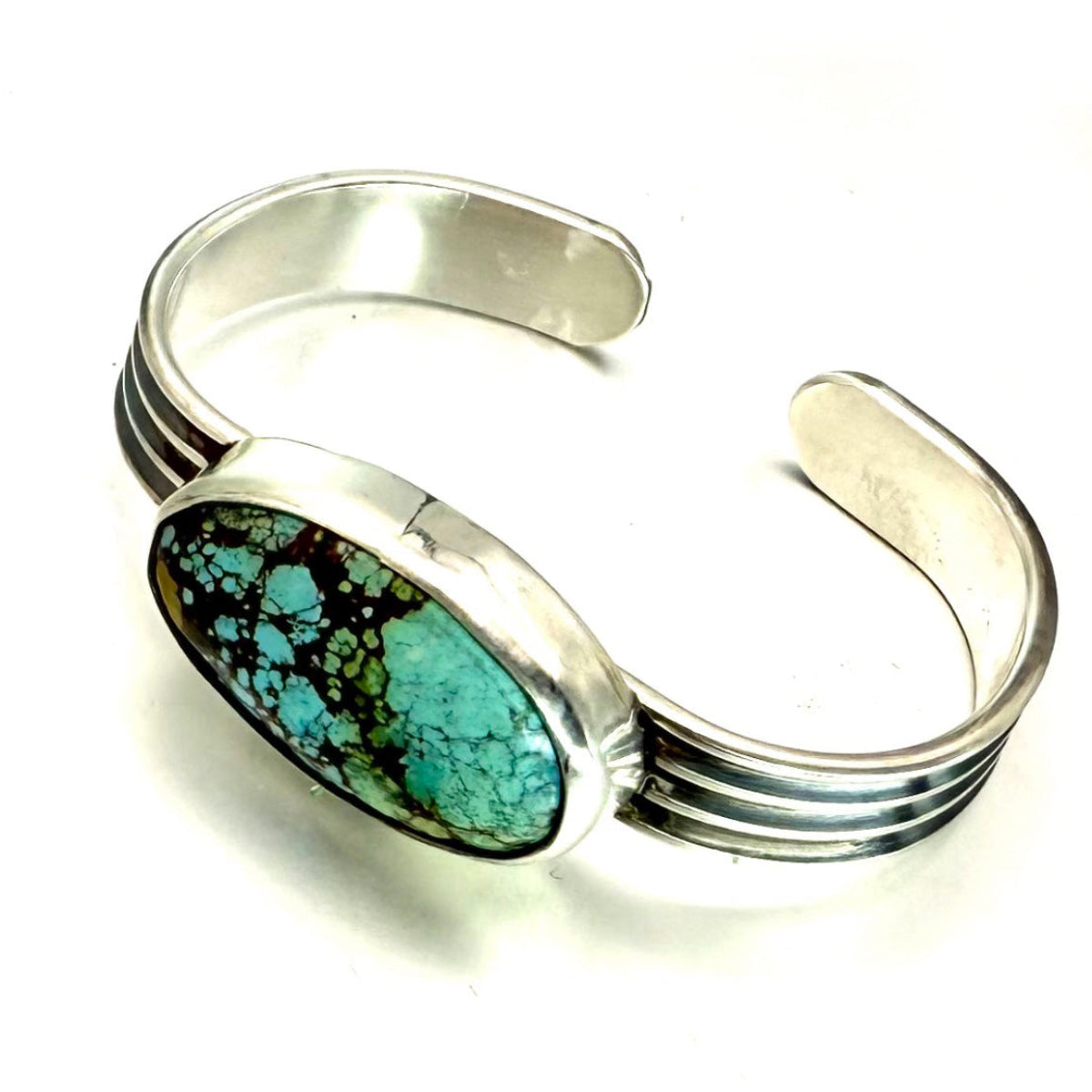 Treasure Mountain Turquoise Triple Cuff: Blue