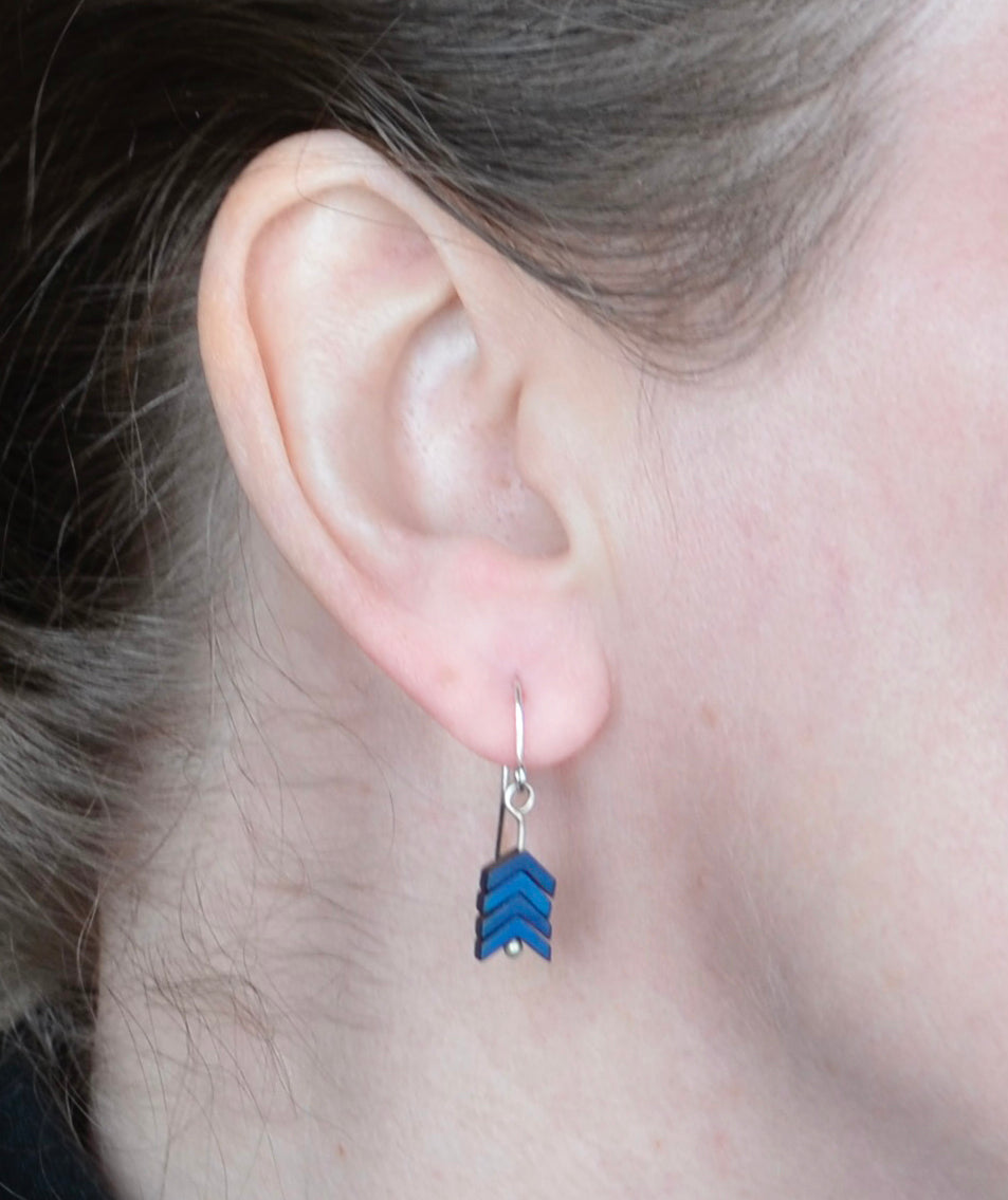 Chevron Iridized Earrings