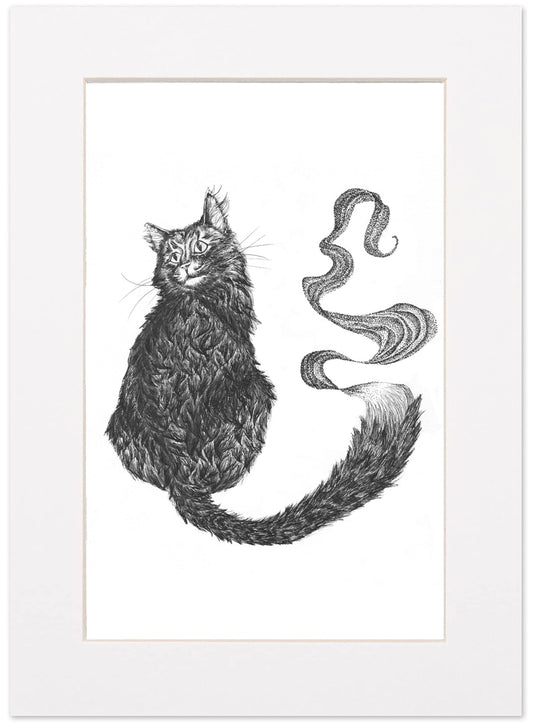Magic Cat Print 8.5" x 11" in mat frame