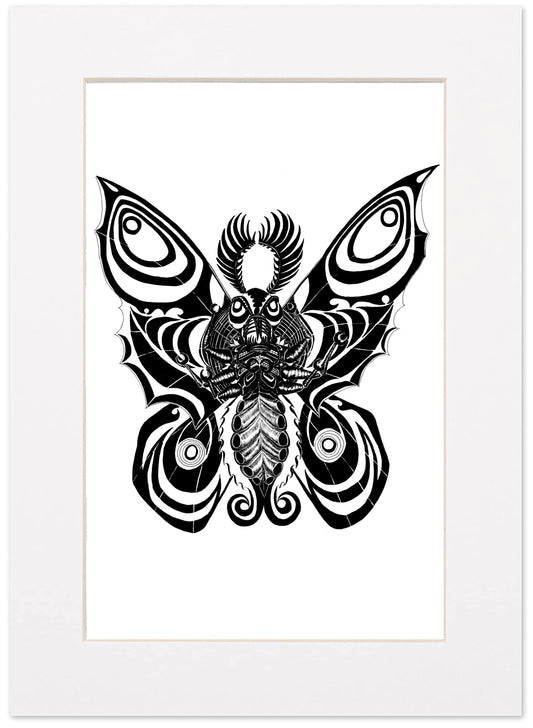 Mothra Print 8.5" x 11" in mat frame