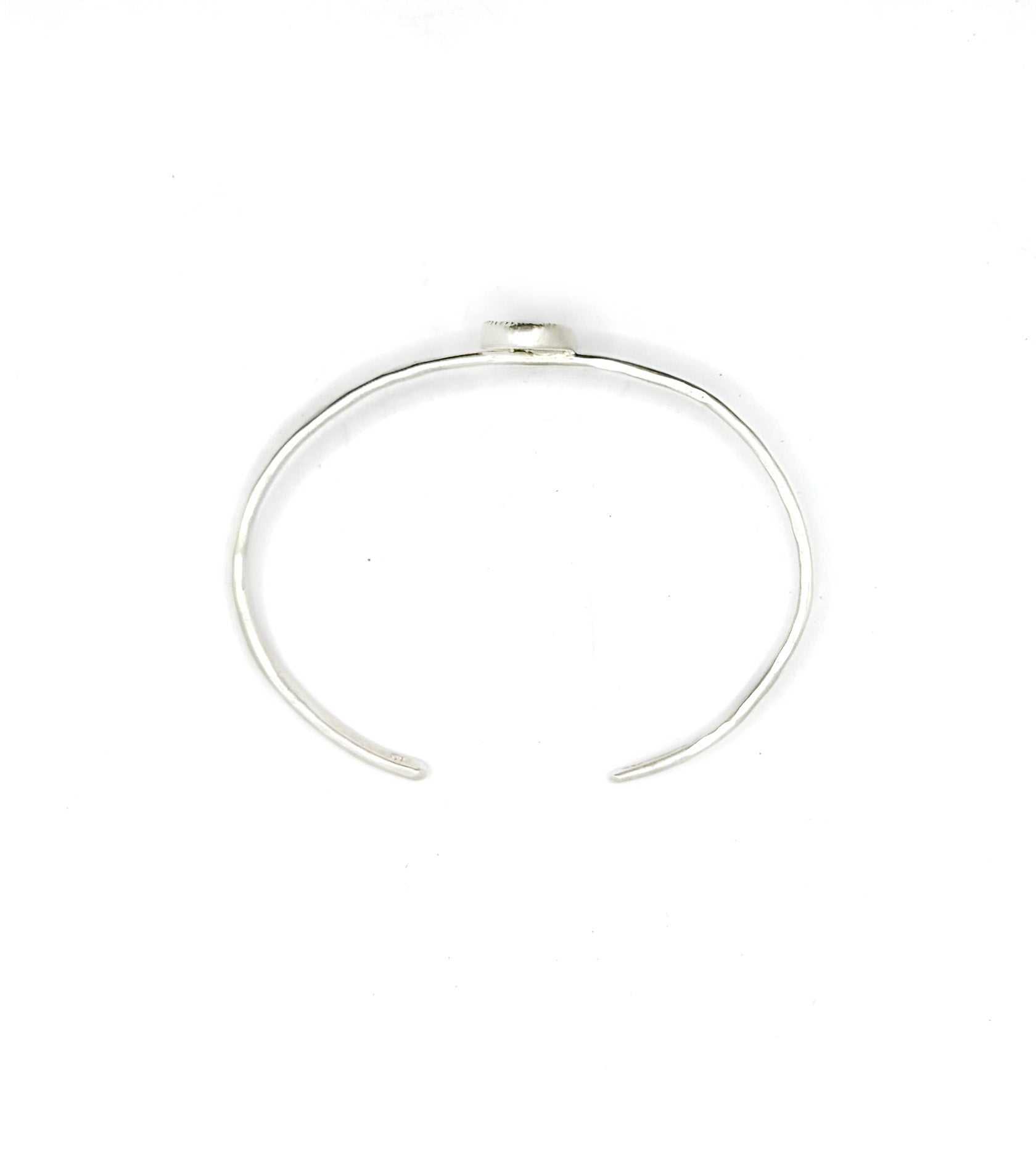 Simple Sterling Silver Cuff with Turquoise II